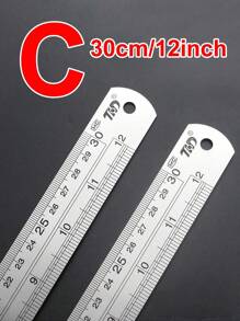 Double règle en acier inoxydable, règle métrique, outils de mesure de précision, fournitures scolaires et de bureau