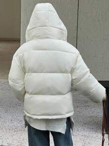 DAZY Tween Boys Padded Coat, Fall - Beige - View 5