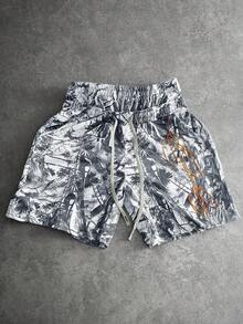 Manfinity Roghcode Manfinity Streetrush Men's 2 In 1 Camouflage Embroidered Shorts - Multicolor - View 3