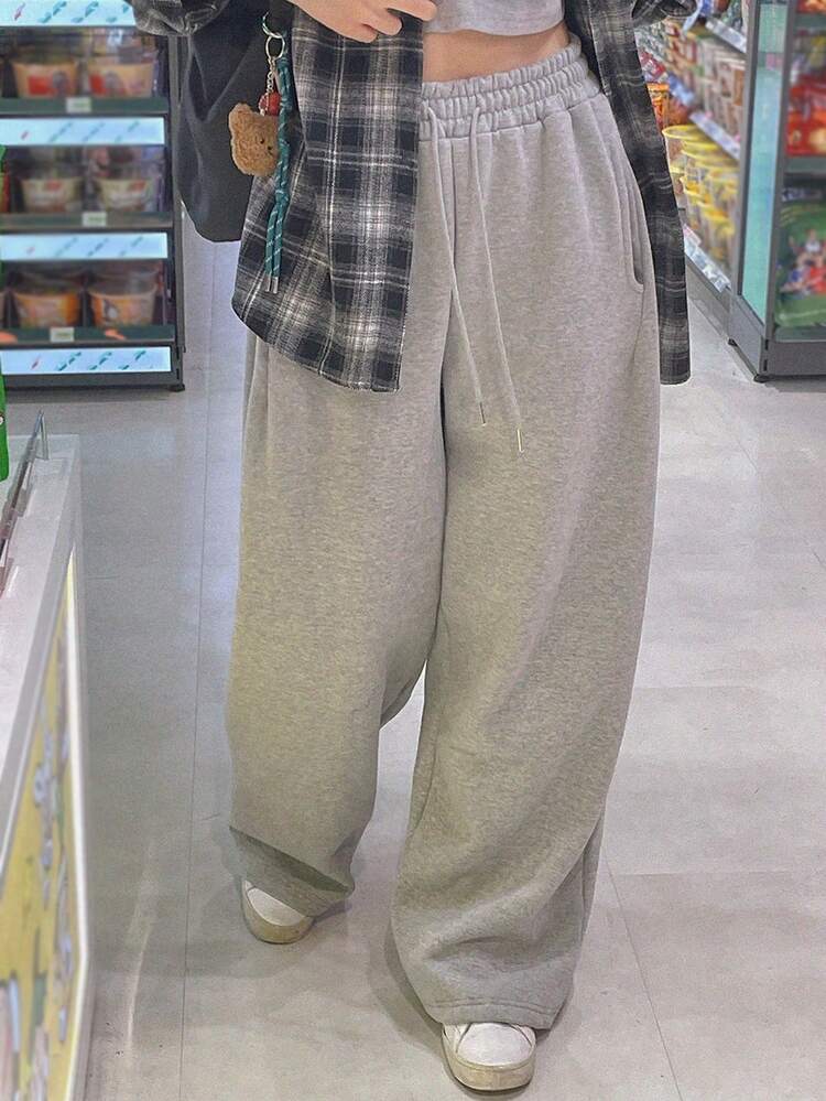 Women's Tall Fit Straight Leg Drawstring Waist Casual Sweatpants
