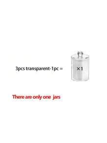 分配器支架，10 盎司透明塑料罐套装，用于浴室存储和整理，梳妆台化妆品收纳盒家居浴室装饰浴室收纳秋季装饰化妆品收纳盒返校 - 3pcs transparent - 查看 6