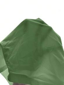 SHEIN PETITE 女士白色紧身圆领透气基本款吊带背心女士上衣无胸罩背心 - 綠色 - 查看 9