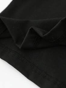 SHEIN 2pcs Toddler Boys' Casual Fashion Creative Simple Letter Slogan & Italy Flag Print Short Sleeve T-Shirt And Shorts Set Black Baby Outfit Italy Baby Clothes Baby Boy Black Outfit Infant Summer Outfit Milano Baby Outfit - Black - View 6