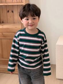 Hapijoa Baby Boys' Striped Casual Long Sleeve Top, Spring/Autumn,Toddler Fall Clothes