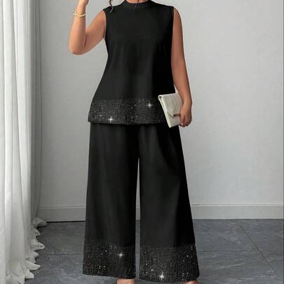 Plus Size Sequin El…