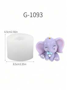 1 Khuôn silicon hình con voi Khuôn silicon mini hình con voi Khuôn nến sáp nhựa trang trí thủ công - trắng - Xem 9