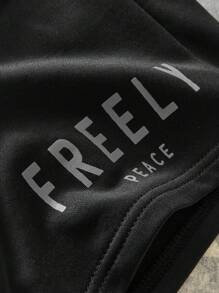 Manfinity VCAY Conjunto informal de verano de blusa de manga corta estampada y shorts tejidos - Gris - Ver 5