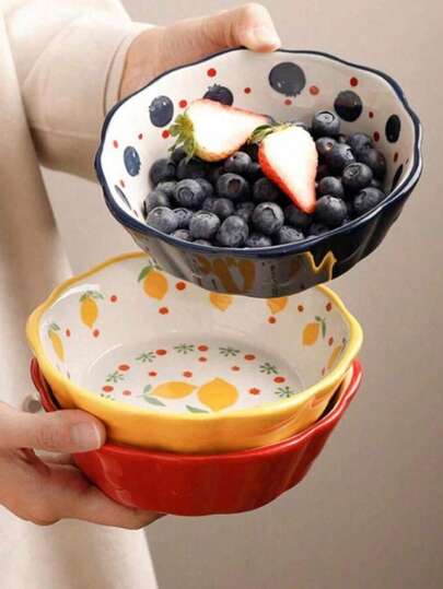 1 件创意水果沙拉碗烤箱空气炸锅烘焙碗家用甜点碗学校用品、礼物