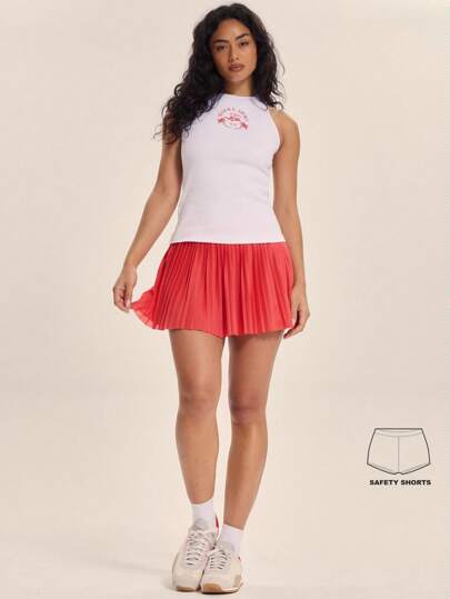 Musera Sport 褶皱网球短裙，适合运动健身、板式网球、壁球、匹克球等运动。