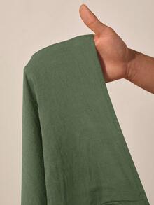 Zivah Mono de playa de primavera y verano, de cuello halter o redondo, sin mangas, ultra holgado y de pierna ancha, para ocio, vacaciones y uso diario - Verde militar - Ver 8