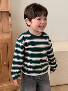 Hapijoa Baby Boys' Striped Casual Long Sleeve Top, Spring/Autumn,Toddler Fall Clothes