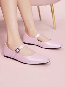 CUCCOO DOLLMOD Women's Sweet&Charming Pink Crystal Design Flats - Pink - View 4