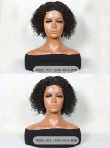 Short Kinky Curly Bob 13 X 4 X 1 13 X 6 X 1 T Part Lace Wig Real Human Hair Lace Frontal Closure Wig With Front Baby Hair Pre Plucked Natural Hairline Wig Natural Black Color - SNatural - View 6