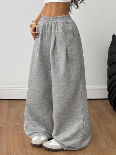 Coolane Pantalones anchos y largos de pana con textura, de estilo vintage y casual para mujer, ideal para el otoño