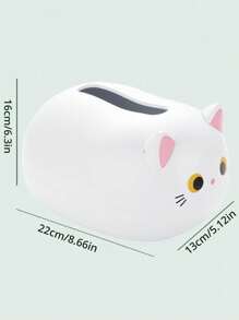 SHEIN Caja para toallas de papel, soporte de primavera, multiusos para dormitorio, mesilla de noche, sala de estar, muy atractivo diseño de dibujos animados, bonito palillo de dientes, cajón de papel