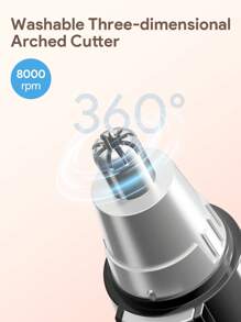 Teckwe Nose And Ear Hair Trimmer - Professional Grooming- Stainless Steel, 360 Degree Hair Removal - Battery Powered For Seamless Facial Hair Removal - Waterproof And Quiet