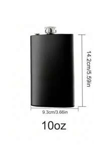 1pc Black Stainless Steel Hip Flask For Outdoor Camping Portable Liquor Bottle - Black - View 18