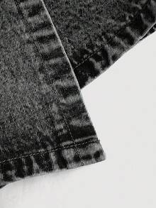 SHEIN MOD Plus Size Denim Jumpsuit, Casual Bib Overall Fitted Mini Blue