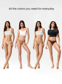 GLOWMODE 4条装轻薄透气吸汗低腰无缝隐形丁字裤日常健身内裤 - 彩色 - 查看 3