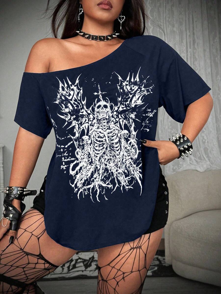 Whyspr 蕾丝拼接印花修身T恤