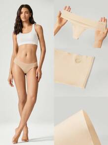 GLOWMODE 4条装轻薄透气吸汗低腰无缝隐形丁字裤日常健身内裤 - 彩色 - 查看 9