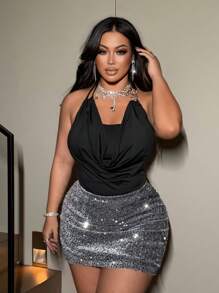 NU&NOW Plus Size Halter Neck Top