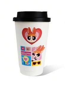 THE POWERPUFF GIRLS X SHEIN Blossom Pattern Paper Cup - Cartoon Party Cups, Heat-Resistant Drinkware - Multicolor - View 1