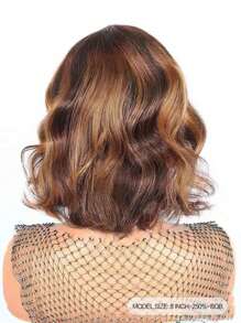 Highlight Short Body Wave Bob 13X4X1 T Part Lace Wigs Ombre Real Colored Human Hair Lace Frontal Closure Wigs For Women With Front Baby Hair Pre Plucked Natural Hairline Wig - S3/30/33 - View 2