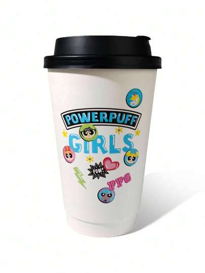 THE POWERPUFF GIRLS X SHEIN Blossom, Bubbles, Buttercup Pattern Paper Cup