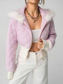 Reset korte puffer jas Saara in indigo | BeOne