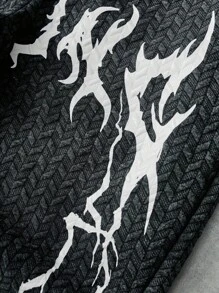 PAVTROS Quần nỉ nam họa tiết vuông, kiểu dáng đường phố phổ biến, phù hợp với phong cách INS, quà tặng bạn trai/chồng, quà tặng kỷ niệm, quần nỉ Goth, quần nỉ họa tiết đen, quần nỉ họa tiết nhện, quần nỉ họa tiết, quần nỉ đen, phong cách những năm 2000 - màu đen - Xem 3