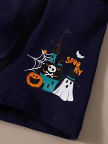 5pcs/Pack Boys Halloween Underwear, Colorful Cute Patterns, Comfortable Cotton Briefs - Multicolor - View 5
