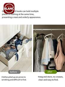 Madebyblanc Móc treo quần áo dạng sóng liền mạch đa năng, Giá phơi quần áo tiết kiệm không gian, Giá lưu trữ nhiều lưới, Giá treo quần áo ban công, Giá treo quần áo phòng ngủ, Thích hợp để treo cà vạt, khăn quàng cổ, thắt lưng, váy, quần jean và các loại quần áo khác - Móc treo màu đen và trắng, Lưu trữ phụ kiện, Phụ kiện tủ quần áo hiện đại, Cấu trúc nhựa bền, Nặng và chắc chắn, Một công cụ thiết yếu để lưu trữ đồ đạc trong ký túc xá trong suốt học kỳ - Nhiều màu - Xem 7