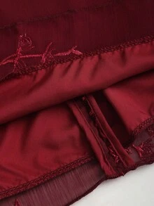 Sweetra 性感时尚夏季亮片装饰 V 领束腰紧身迷你连衣裙，清新绿色 - 紅色 - 查看 4