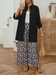 SHEIN LUNE 女式两件套 女式秋季服装 女式秋季服装 女式秋季服装 商务休闲装 女式办公室服装 女式休闲套装 女式工作服装 女式秋季服装 女式工作服 女式秋季服装 教师衬衫 秋季上衣 秋季服装 工作裤 阔腿裤 女式长袖衬衫 女式机场服装 女式秋季服装 商务休闲装 女式纽扣衬衫 女式豹纹 - 彩色 - 查看 6