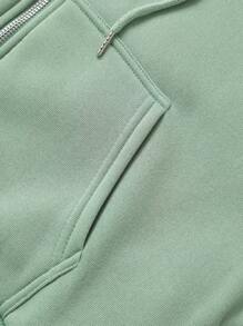 INAWLY Sweat-shirt à capuche matelassé thermique, veste ample et courte pour l'automne/l'hiver