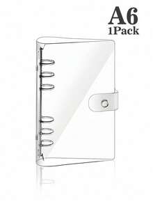 SHEIN 1 创意账本，PVC，触感活页本，笔记透明笔记本外壳 - 無色 - 查看 18