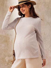 Boho Mama 休闲宽松舒适透气孕妇长袖T恤，百搭日常穿着，秋季乡村音乐会波西米亚风可爱上衣