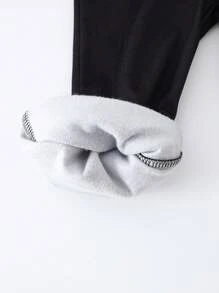 SHEIN Young Girls Letter Print Hooded Flare Jumpsuit One Piece Outfit Full Set Outfit Hooded Jumpsuit Black Jumpsuit Fall Winter