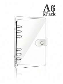 SHEIN 1 创意账本，PVC，触感活页本，笔记透明笔记本外壳 - 無色 - 查看 15