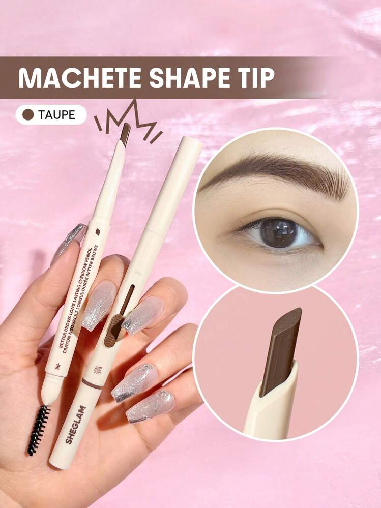 SHEGLAM Better Brows 持久眉筆-灰褐色防水自動眉筆易於上色絲滑造型勾勒填充眉妝 - Taupe - 查看 1