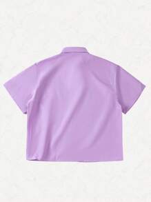 Manfinity Roghcode Manfinity Streetrush Men's Letter Hand Gesture Print Rock Hip Hop Street Style Shirt - Pink - View 2