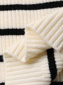 DAZY Toddler Boys' Korean Style Striped Collared Long Sleeve Sweater, Autumn/Winter