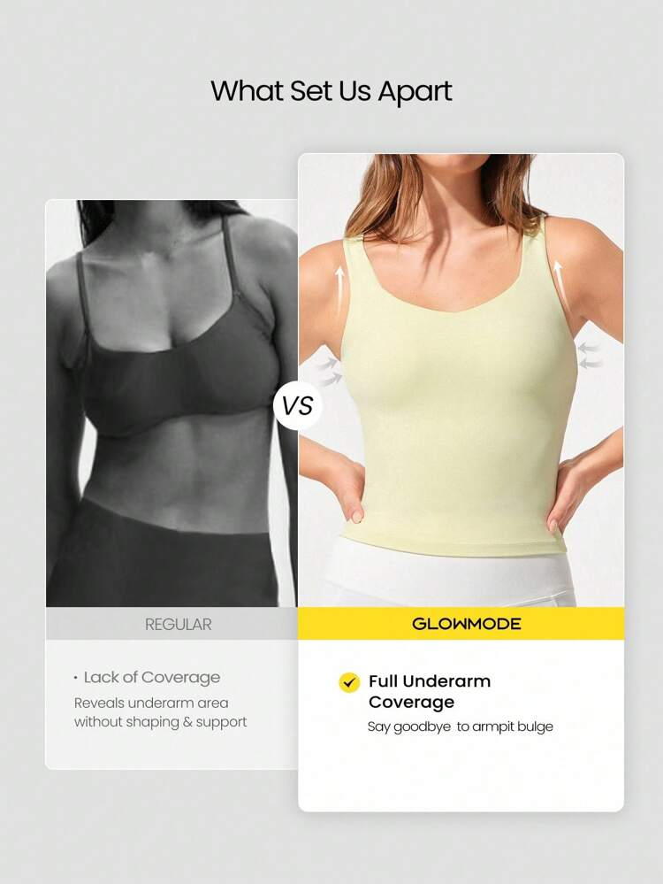 FeatherFit™ Débardeur actif à encolure en cœur avec brassière intégrée absorbante et douce, dos torsadé, pour yoga, pilates, studio et usage quotidien décontracté. Faible impact.