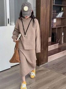 Hapijoa 女童针织毛衣套装，秋季