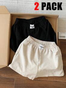 Comfortcana 2件套女式新款灯芯绒短裤套装 - 彩色 - 查看 3