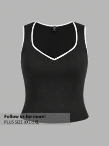 SHEIN Privé Plus Size Color Block Casual Camisole Tank Tops, Multi-Pack For Summer - Multicolor - View 5