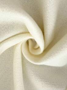 Chiquease Women Winter Clothes Furry Cuff Mid-Length Solid Color Long Fashionable Overcoat - Beige - View 7