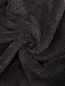 SHEIN 孕妇纯色简约休闲长袖夹克 - 黑色 - 查看 6