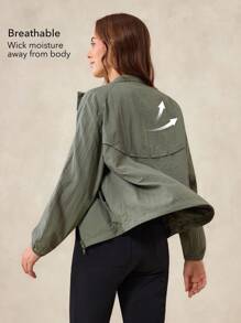 OutZeal Women Water-Resistant Stand Collar Zip Pocket Outdoor Jacket Hiking Camping